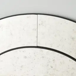 Solveig Black Round Mirror