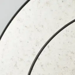 Solveig Black Round Mirror