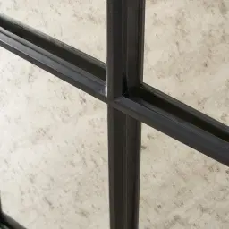 Amara Black Vintage Wooden Mirror