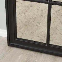 Amara Black Vintage Wooden Mirror