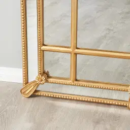 Von Antique Gold Rectangle Wooden Mirror 120x100cm