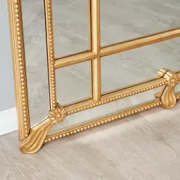 Von Antique Gold Rectangle Wooden Mirror 120x100cm