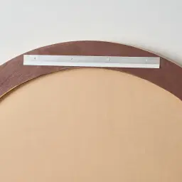 Fiona Antique Gold Round Wooden Mirror