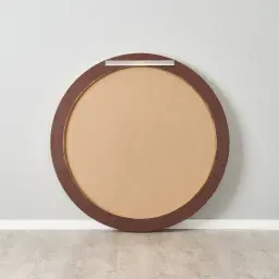 Fiona Antique Gold Round Wooden Mirror