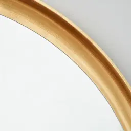 Fiona Antique Gold Round Wooden Mirror