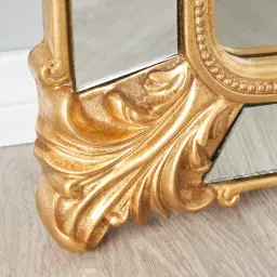 Leander Antique Gold Mirror