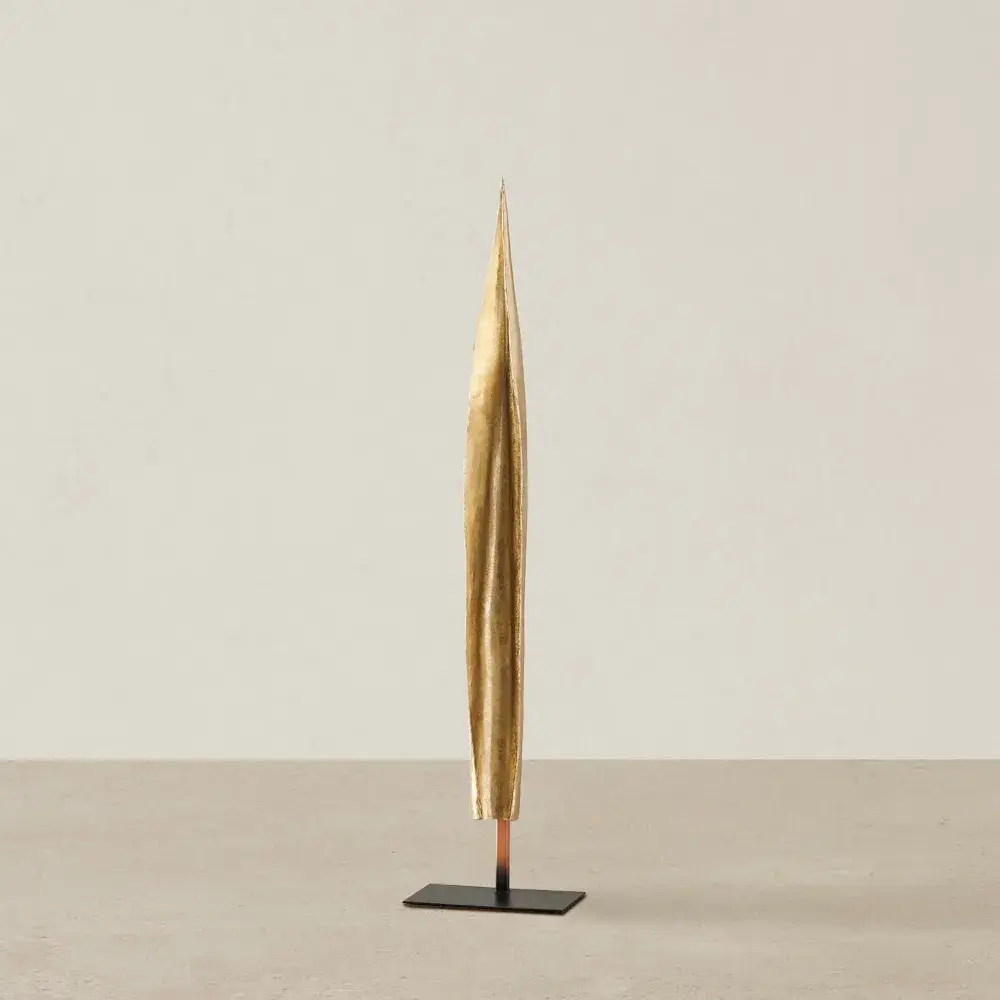 Golden Leaf Resin Metal Stand 98cm