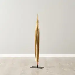 Golden Leaf Resin Metal Stand 98cm