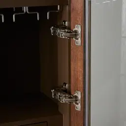 Fredrik Dark Brown Wooden Wine Cabinet