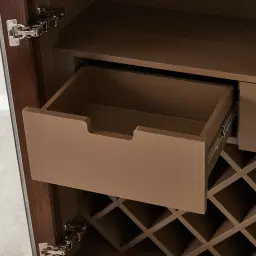 Fredrik Dark Brown Wooden Wine Cabinet