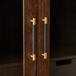 Fredrik Dark Brown Wooden Wine Cabinet