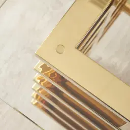 Clarette Gold Side Table - Clear Glass Top