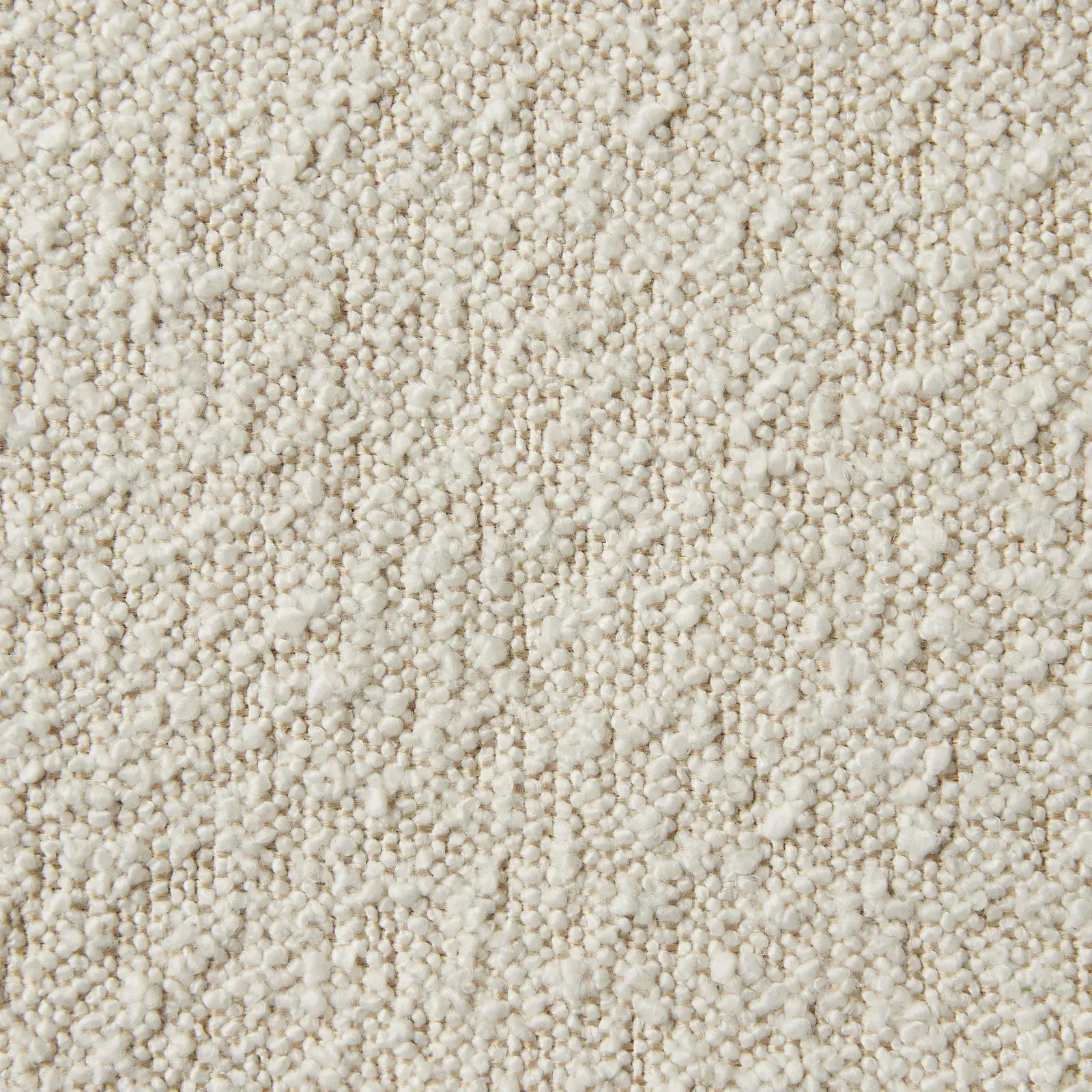 Elle Cream Boucle Ottoman - Brushed Gold Stainless Steel Legs