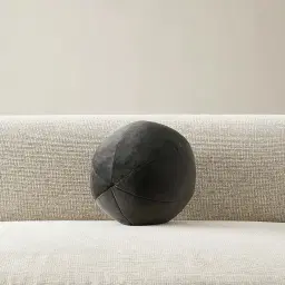 Alora Charcoal Velvet Ball Cushion 27cm