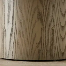 Terzetto Pandora Brown Sintered Stone Round Coffee Table Low - Medium Brown Wooden Legs
