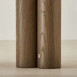 Terzetto Pandora Brown Sintered Stone Console Table - Medium Brown Wooden Legs