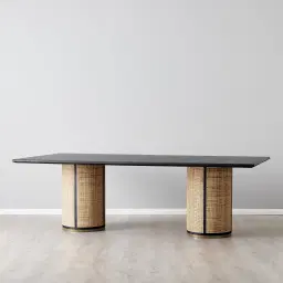 Esplanade Black Mango Wood Rectangular Dining Table