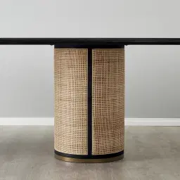 Esplanade Black Mango Wood Rectangular Dining Table