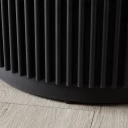 Archie Black Bar Table with White Sintered Stone Top