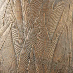 Aavah Brass Washed Fibre Clay Planter - Set of 2