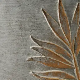 Ahmaya Brass Washed Fibre Clay Planter - Set of 2