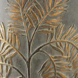 Ahmaya Brass Washed Fibre Clay Planter - Set of 2