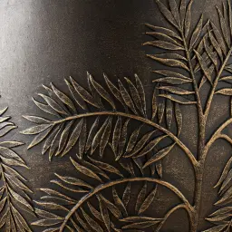 Ahmaya Black and Gold Fibre Clay Planter - Set of 2