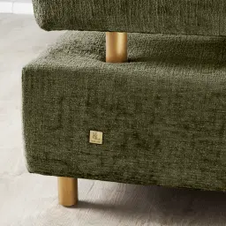 Malta II 3-Seater Green Chenille Fabric Sofa