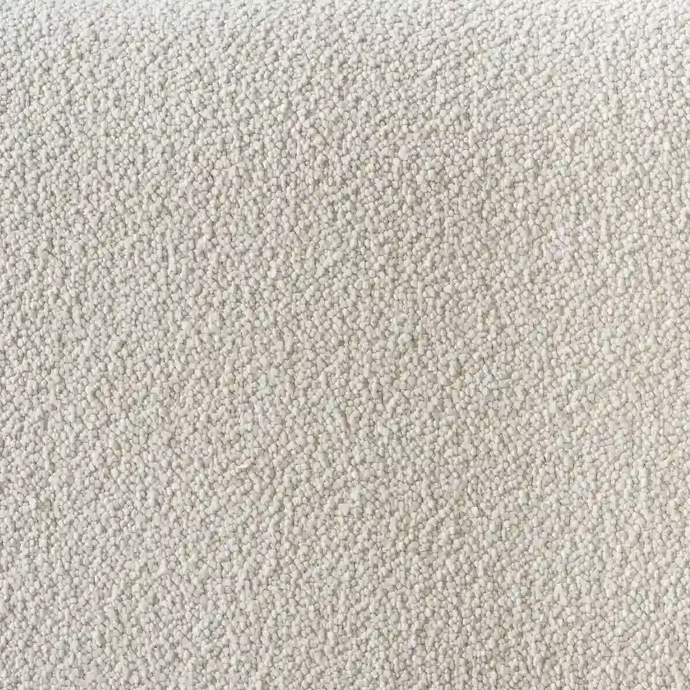 Maddie Curved Chantilly White Fabric 3-Seater Sofa