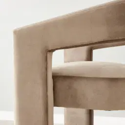 Sabrina II Beige Velvet Dining Chair