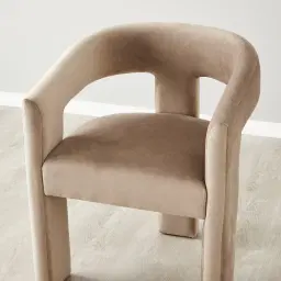Sabrina II Beige Velvet Dining Chair
