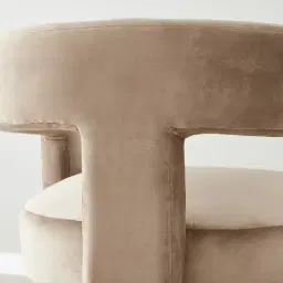 Sabrina II Beige Velvet Dining Chair