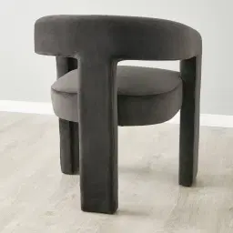 Sabrina II Charcoal Velvet Dining Chair