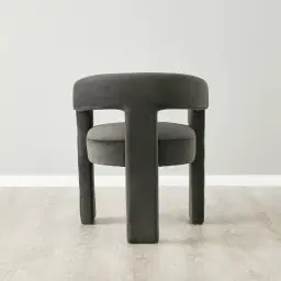Sabrina II Charcoal Velvet Dining Chair