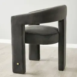 Sabrina II Charcoal Velvet Dining Chair
