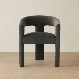 Sabrina II Charcoal Velvet Dining Chair