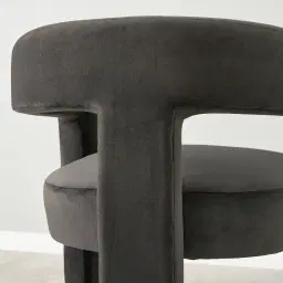 Sabrina II Charcoal Velvet Dining Chair