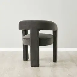 Sabrina II Charcoal Velvet Dining Chair