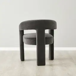 Sabrina II Charcoal Velvet Dining Chair