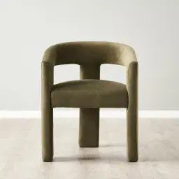 Sabrina II Olive Green Velvet Dining Chair