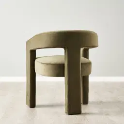 Sabrina II Olive Green Velvet Dining Chair