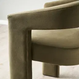 Sabrina II Olive Green Velvet Dining Chair