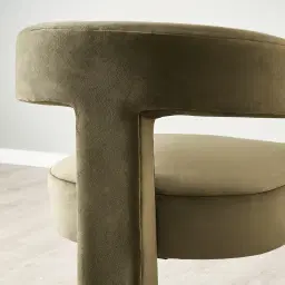 Sabrina II Olive Green Velvet Dining Chair