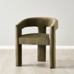 Sabrina II Olive Green Velvet Dining Chair