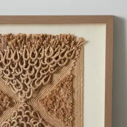 Insurgent Hemp Rope Shadow Box with Light Brown Frame