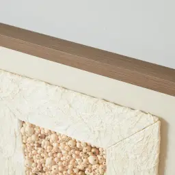 Closure Paper Pulp Shadow Box with Light Brown Frame