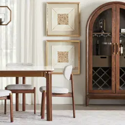 Closure Paper Pulp Shadow Box with Light Brown Frame