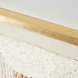 Paper Pulp And Wooden Bead Shadow Box with Golden Frame