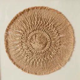 Cycles Hemp Rope Shadow Box with Light Brown Frame