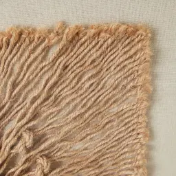 Quadrate Hemp Rope Shadow Box with Light Brown Frame